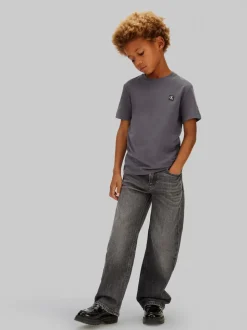 Mono Mini Badge T-shirt, Coal, 152 cm