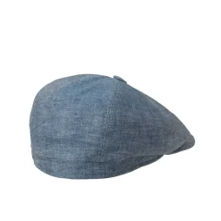 Montreal 41 Linen Flatcap, Blue, XL
