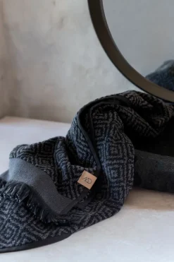 Morroco Håndklæde, Sort, 50x95 cm