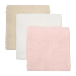 Muslin 3-pak Stofbleer, Veiled Rose, One Size