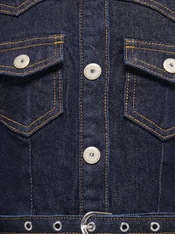 Myth Belt Denim Kjole, Dark Blue Denim, 158 cm