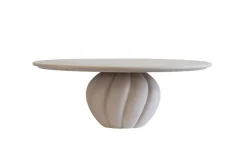 Nellie Kagefad, Sand, Ø30 cm