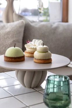 Nellie Kagefad, Sand, Ø30 cm