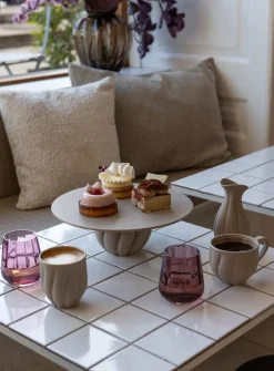 Nellie Kagefad, Sand, Ø30 cm