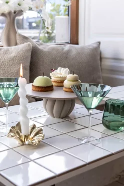 Nellie Kagefad, Sand, Ø30 cm