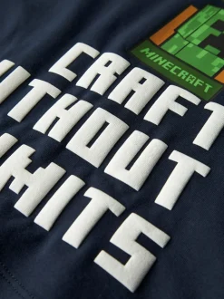 Nels Minecraft T-shirt, Navy Blazer, 134-140 cm