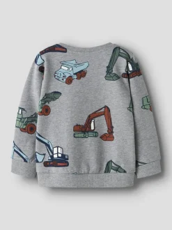 Nenean Sweatshirt, Grey Melange, 116 cm