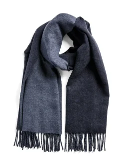 Noah Two Toned Halstørklæde, Medium Grey Melange Black