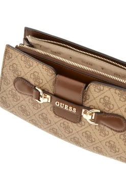 Nolana Crossbody, Latte Logo/Brown