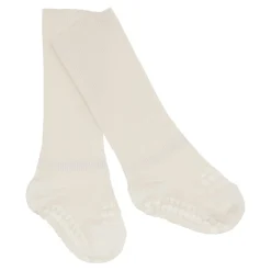 Non-Slip Viscose-Bamboo Strømper, Off White, 23-26