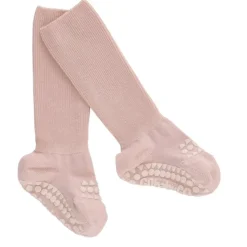 Non-Slip Viscose-Bamboo Strømper, Soft Pink, 23-26