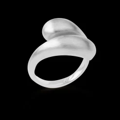 Ocean Flow Duo Ring, Silver, 56