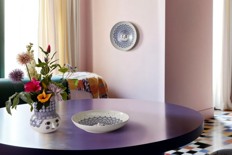 Olga Fad, Blue/White, Ø33 cm