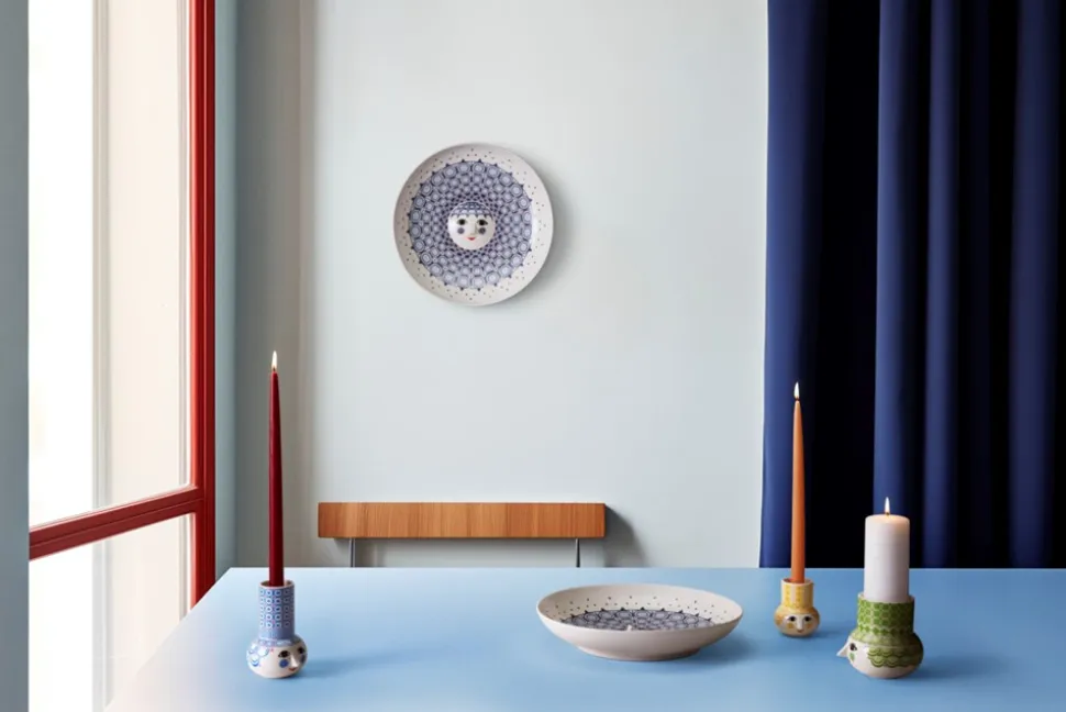 Olga Fad, Blue/White, Ø33 cm