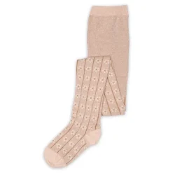 Oline Glitter Tights, Rose Dust, 140 cm
