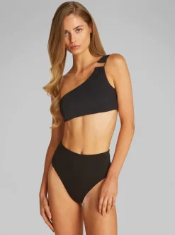 One Shoulder Bikinitop, Black, S