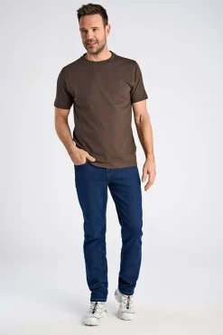 O-Neck T-shirt, Dk Brown, L