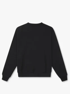 Organic Regular Crewneck Sweatshirt, Black, XL