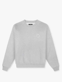 Organic Regular Crewneck Sweatshirt, Heather Grey, XL