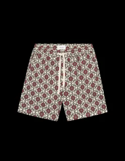 Ornament AOP Badeshorts, Ivory/Chive Green, XL