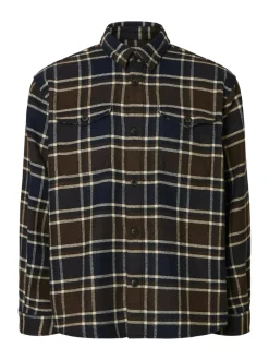 Pablo Overshirt, Dark Brown Melange, XL