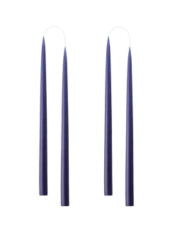 4-pak Hånddyppede Stearinlys, Antique Blue