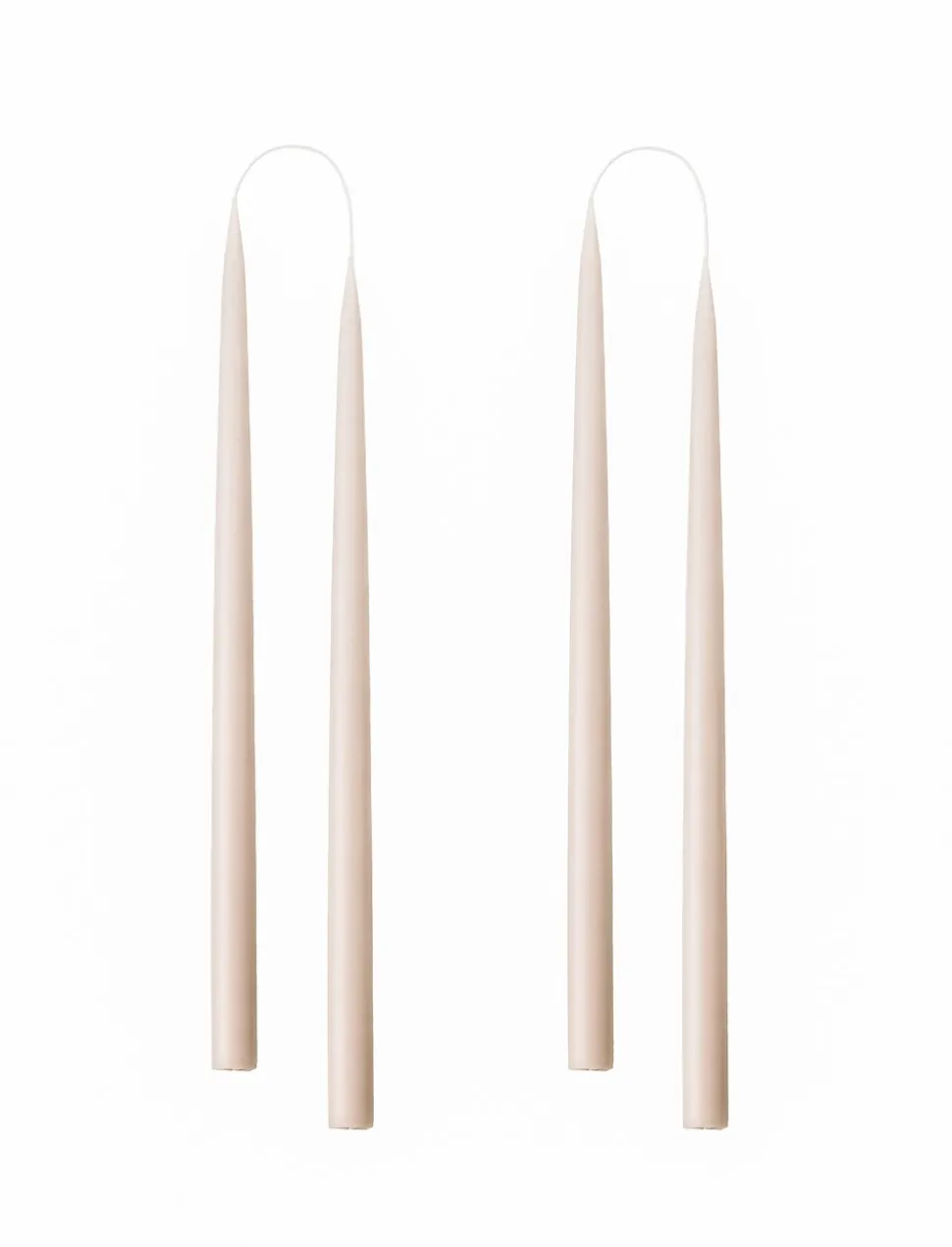 4-pak Hånddyppede Stearinlys, Nude