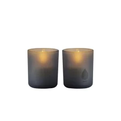 2-pak LED Glaslys, Grey