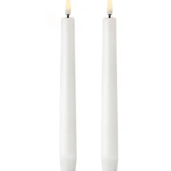 2-pak LED Kronelys, Nordic White