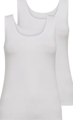 2-pak Tanktop, White, XS