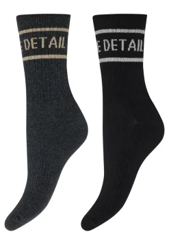 2-pak Tennissokker, Black, 37/41