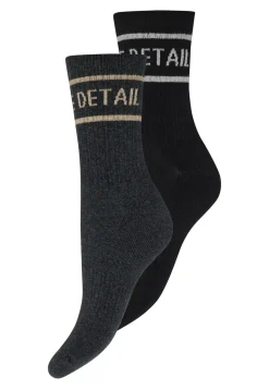 2-pak Tennissokker, Black, 37/41