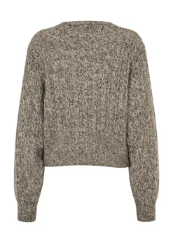 PammieMD Cardigan, Brown Speckle Melange, XS