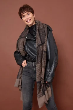 Partisan Tørklæde, Taupe/Black