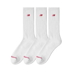 Patch Logo Crew 3-pak Strømper, White , M