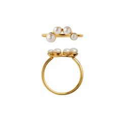 Pearl Berrie Ring, Goldplated, 54