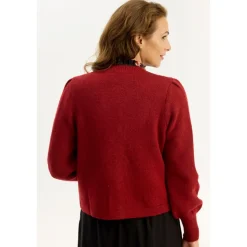 Pearl Cardigan, Burgundy, L