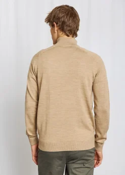 Pelle Regular Fit Striktrøje, Light Brown, L