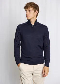 Pelle Regular Fit Striktrøje, Navy, L