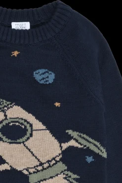 Pelle Rocket Striktrøje, More Navy, 104 cm