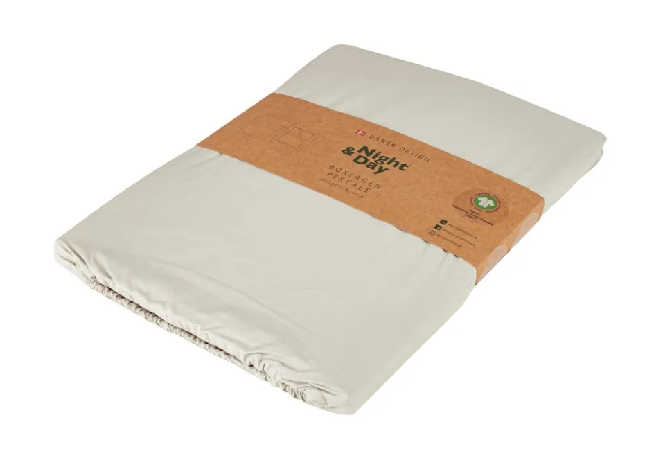 Percale Boxlagen, Sand, 90x200 cm