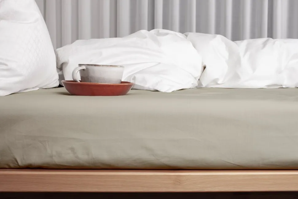 Percale Boxlagen, Sand, 90x200 cm