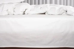 Percale Glat Lagen, Hvid, 240x260 cm