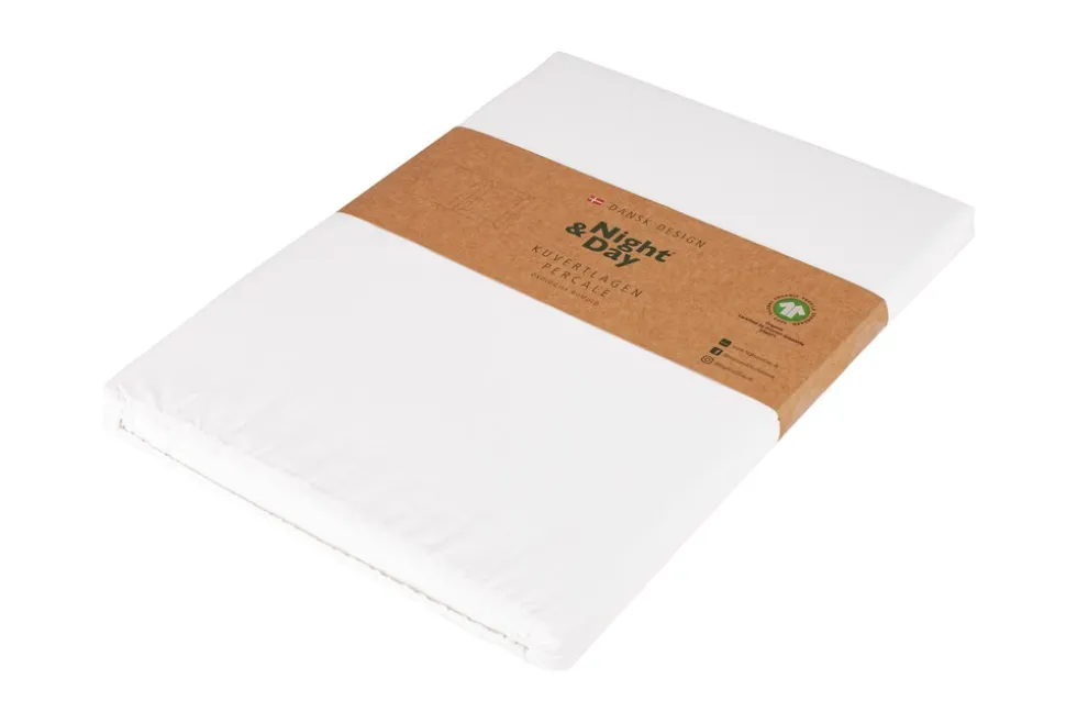 Percale Kuvertlagen, Hvid, 180x210 cm