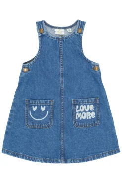 Pida Denim Kjole, Medium Blue Denim, 98 cm