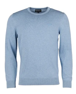 Pima Cotto Crew Neck Sweater, Dk Chambray, XL