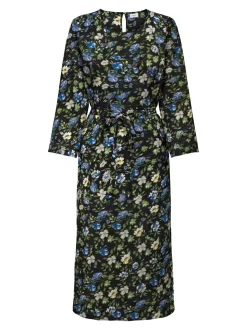 Piper Kjole, Black Hydrangea Flower, XS