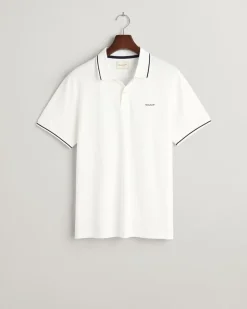 Piqué Polo T-shirt, White, XXL