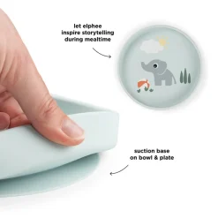 Playground Stick & Stay Tallerken, Blue