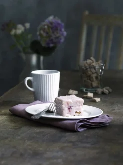 Plisse Desserttallerken, Hvid, Ø17 cm